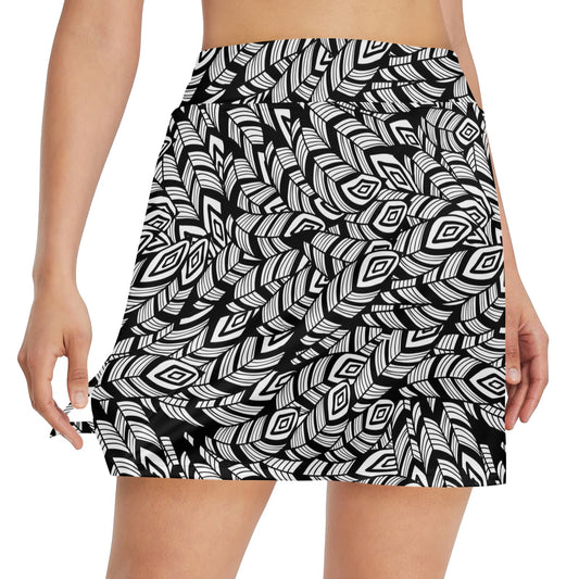 Tribal Pattern Print Design LKS302 17" Golf & Pickleball Skort with Pockets