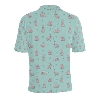 Bunny Pattern Print Design 02 Men Polo Shirt