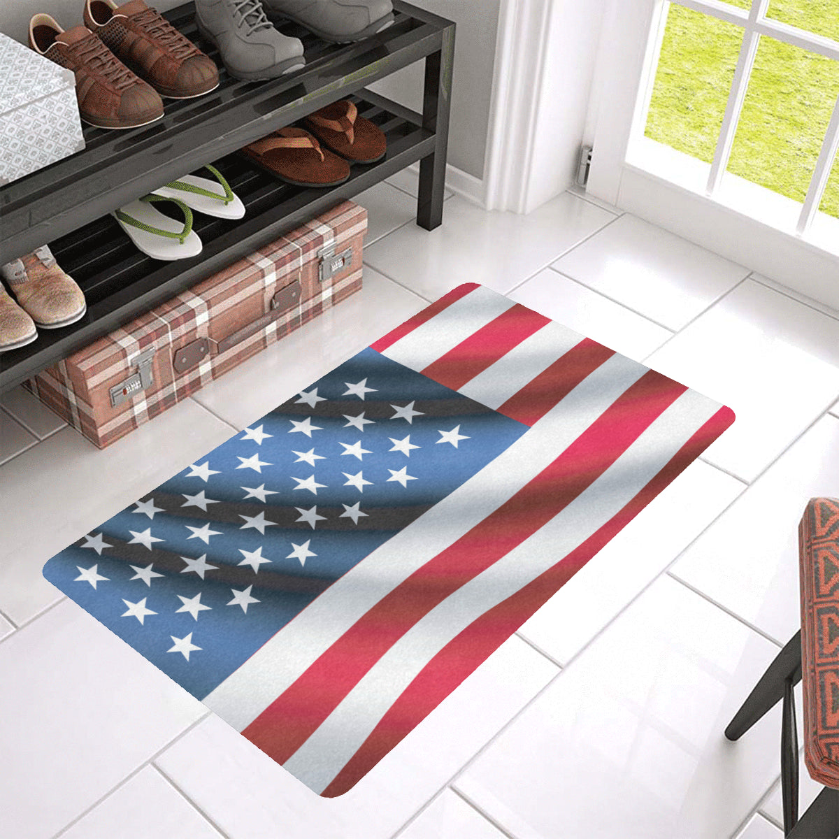 American flag Classic Rubber Doormat