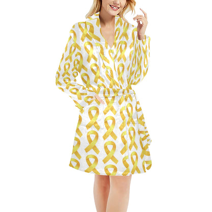 Bone cancer Pattern Print Design 02 Women's Fleece Robe