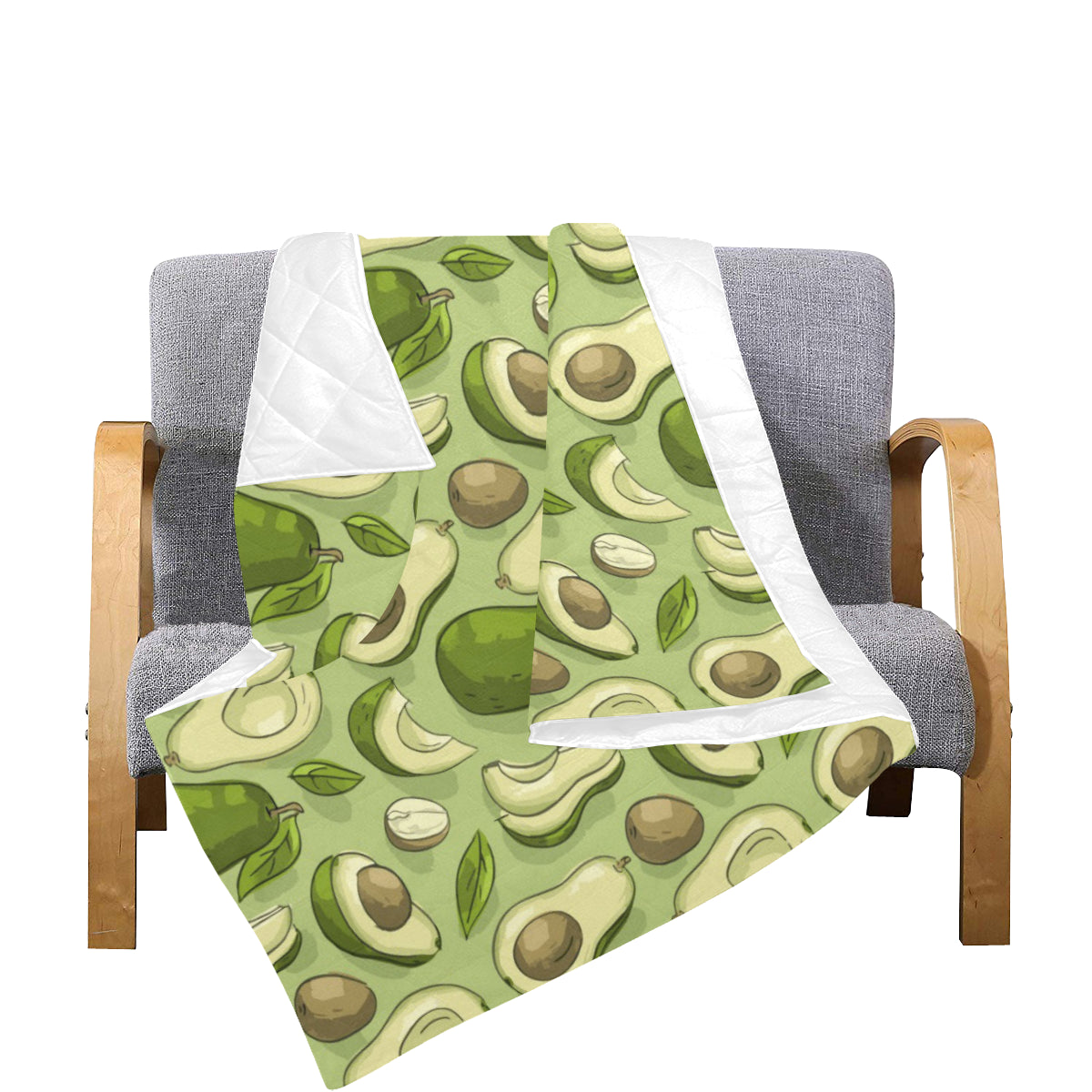 Avocado Pattern Print Design AC03 Premium Quilt