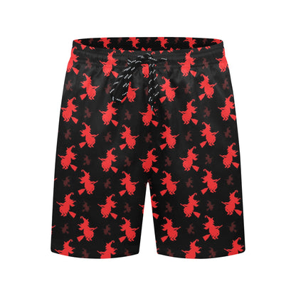 Witch Print Design LKS308 Men's Swim Trunks Beach Shorts
