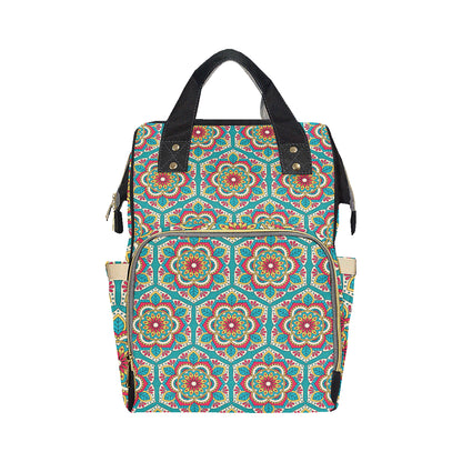 Mandala Pattern Print Design 03 Diaper Bag Backpack