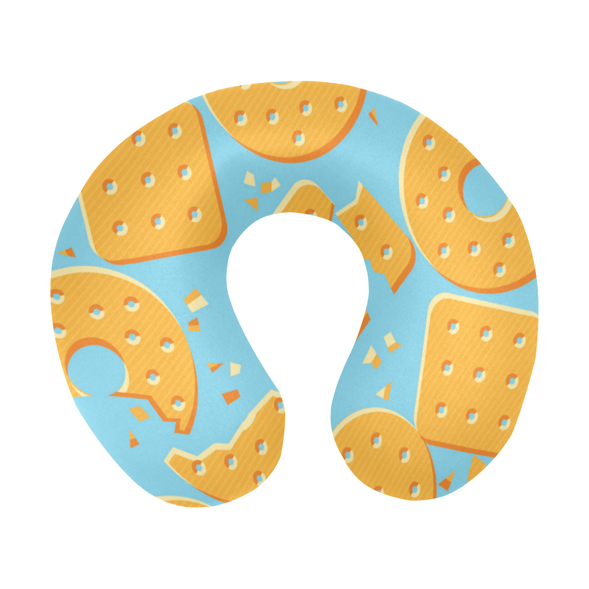 Cracker Pattern Print Design 02 U-Shaped Travel Neck Pillow