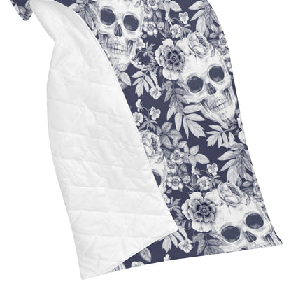 Skull Floral Beautiful Premium Quilt
