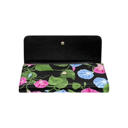 Morning Glory Pattern Print Design MG04 Women's Trifold Wallet