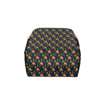 Camfire marshmallow Camping Design Print Diaper Bag Backpack