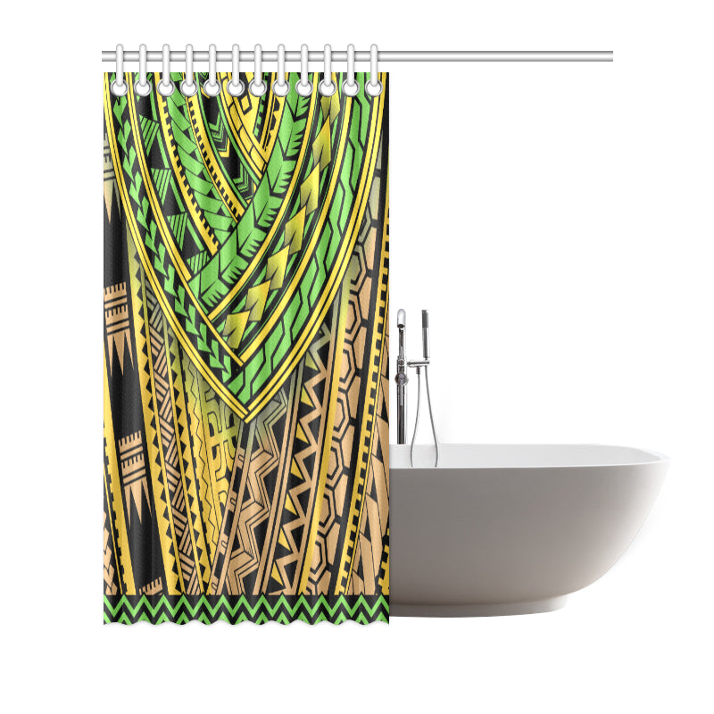 Polynesian Tribal Color Shower Curtain