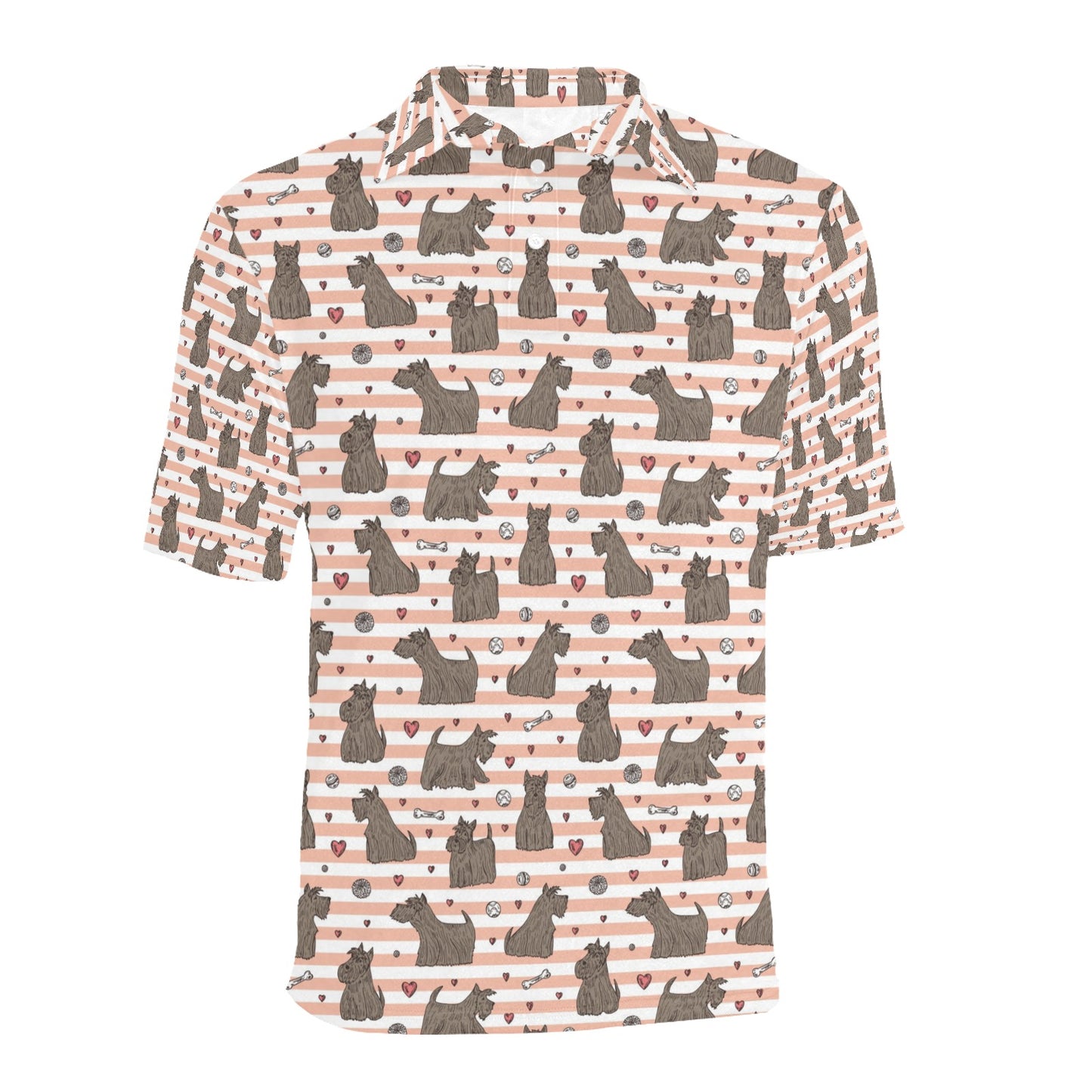 Scottish Terriers Print Design LKS3016 Men Polo Shirt