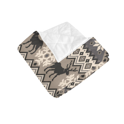 Nordic Pattern Print Design A01 Premium Quilt
