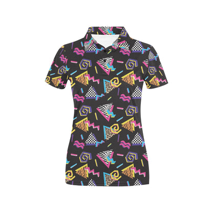 80s Pattern Print Design 3 Women's Polo Shirt