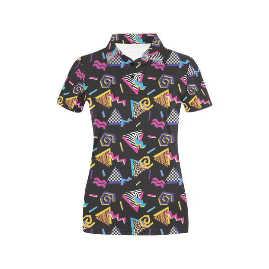 80s Pattern Print Design 3 Women's Polo Shirt