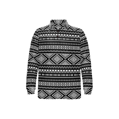 Tribal Pattern Print Design LKS301 Long Sleeve Polo Shirt For Men's
