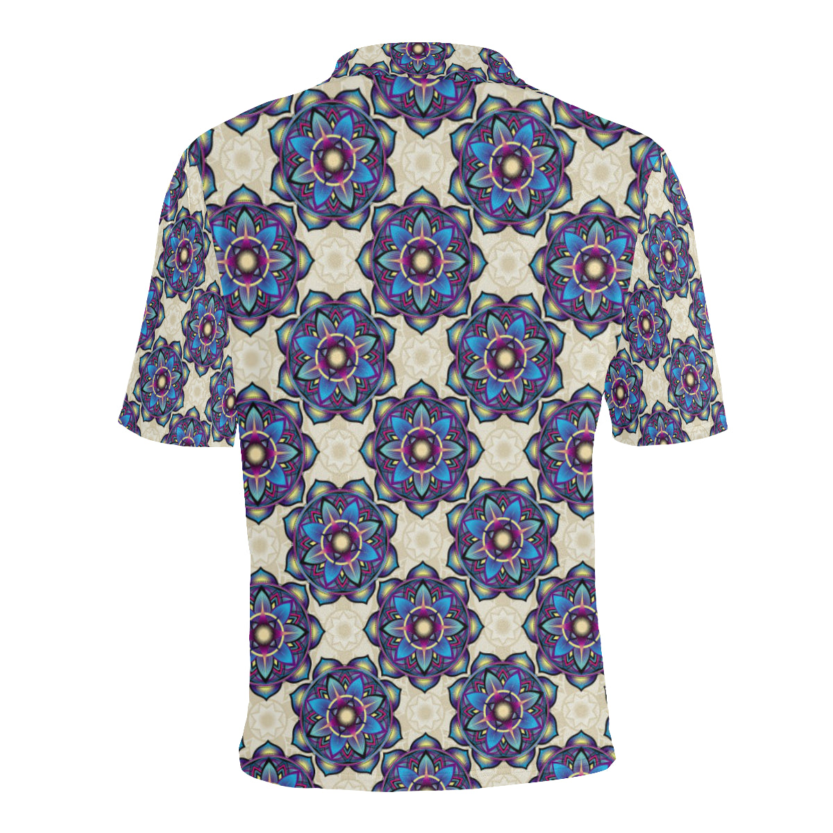 lotus Boho Pattern Print Design LO08 Men Polo Shirt