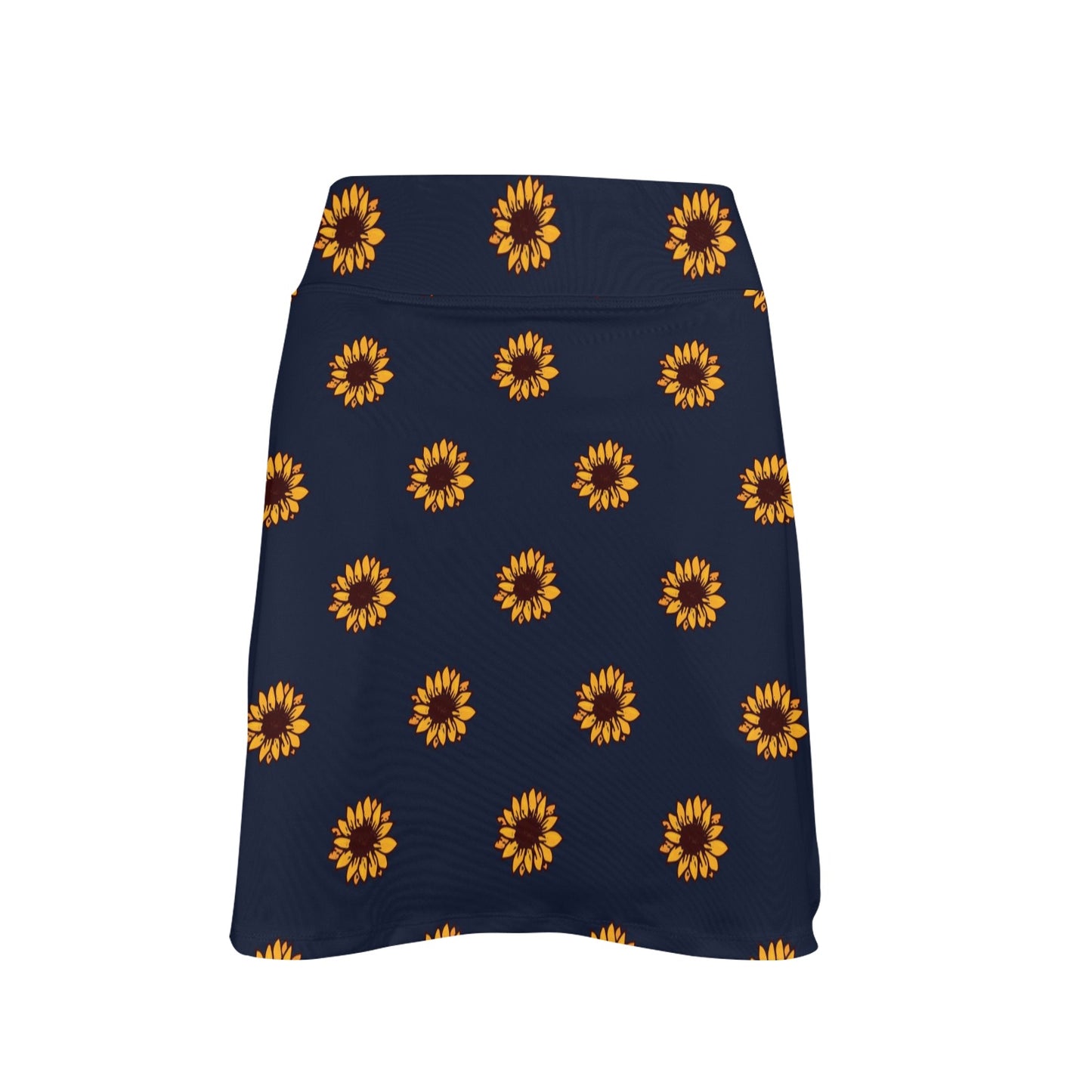 Sunflower Print Design LKS304 17" Golf & Pickleball Skort with Pockets