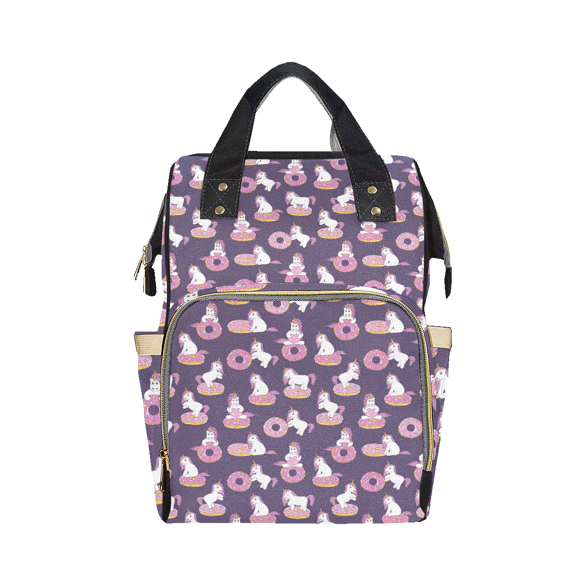 Donut Unicorn Pattern Print Design DN011 Diaper Bag Backpack