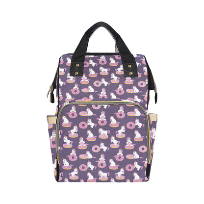 Donut Unicorn Pattern Print Design DN011 Diaper Bag Backpack