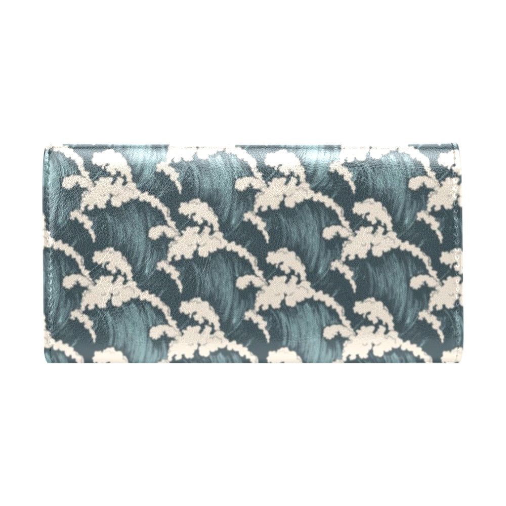 Wave Art Print Women's Trifold Wallet