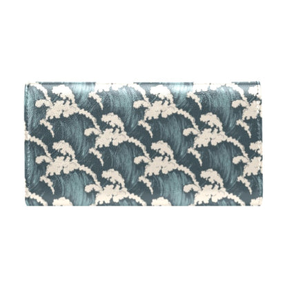 Wave Art Print Women's Trifold Wallet