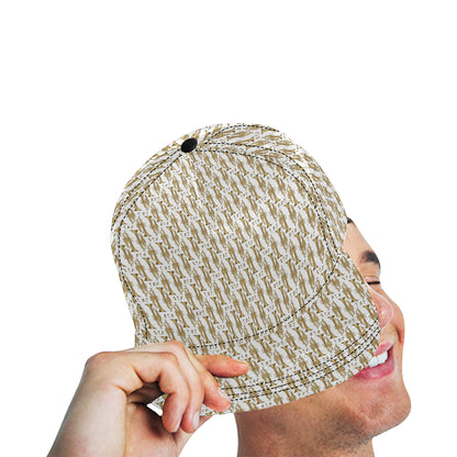 Trumpet with Music Note Print Snapback Cap