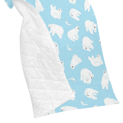 Polar Bear Pattern Print Design PB01 Premium Quilt