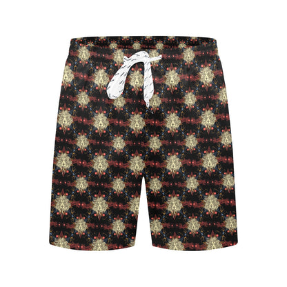 Zodiac Leo Pattern Design Print Men's Swim Trunks Beach Shorts