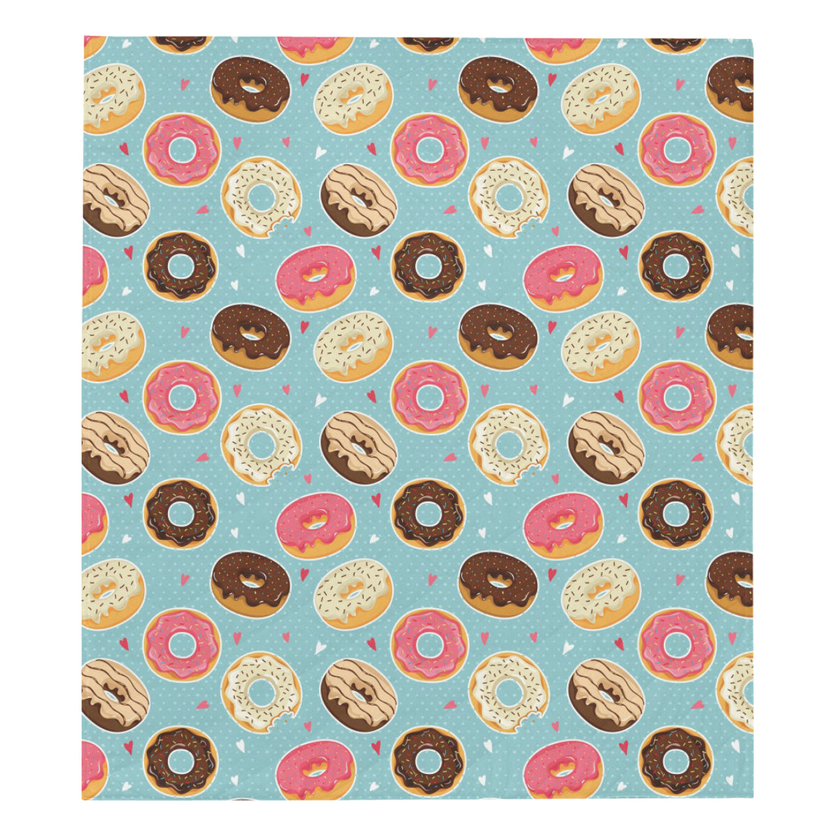 Donut Pattern Print Design DN04 Premium Quilt