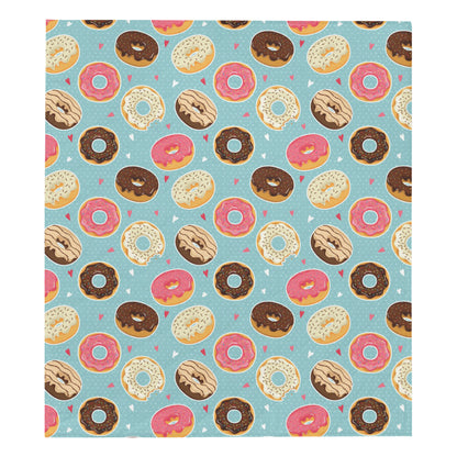Donut Pattern Print Design DN04 Premium Quilt