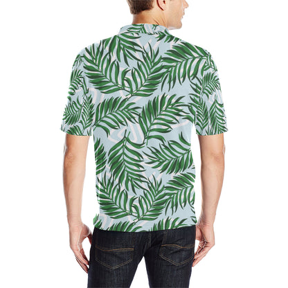 Palm Leaves Pattern Print Design PL06 Men Polo Shirt