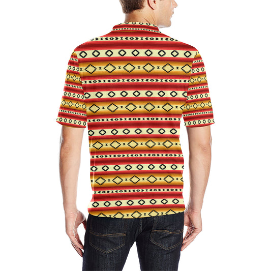 Serape Themed Men Polo Shirt