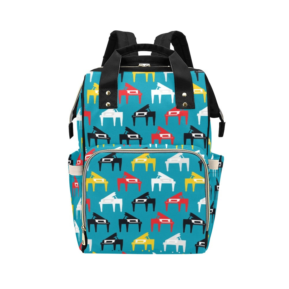 Piano Print Design LKS403 Diaper Bag Backpack