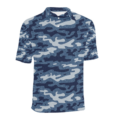 Jean Camouflage Pattern Print Design 05 Men Polo Shirt