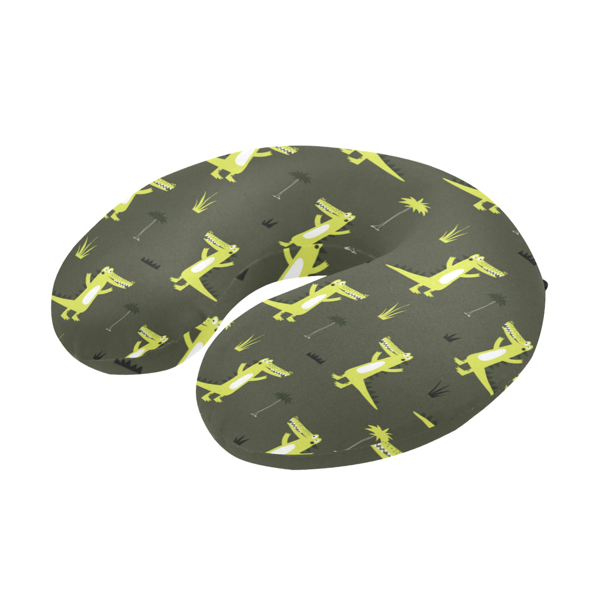 Alligator Pattern Print Design 05 U-Shaped Travel Neck Pillow
