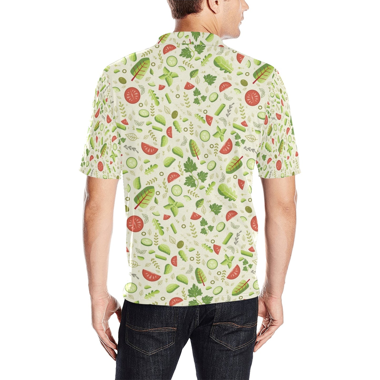 Salad Vegetable Print Design LKS302 Men Polo Shirt