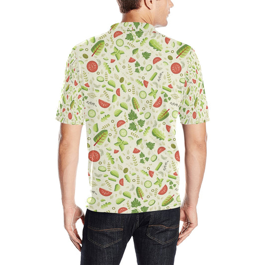 Salad Vegetable Print Design LKS302 Men Polo Shirt