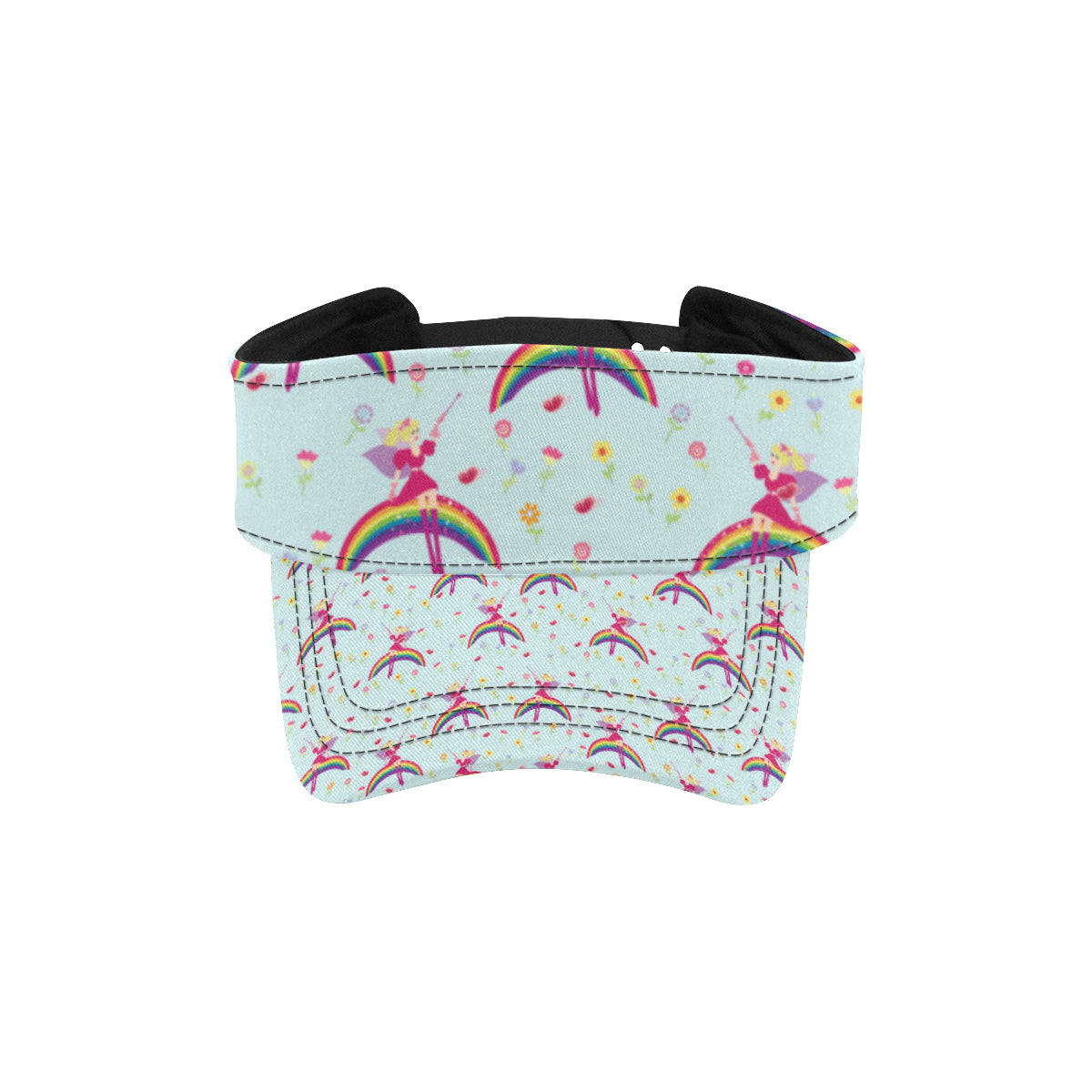 Fairy with Rainbow Print Pattern Unisex Sun Visor