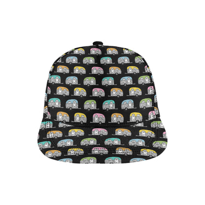 Camper Pattern Camping Themed No 2 Print Snapback Cap