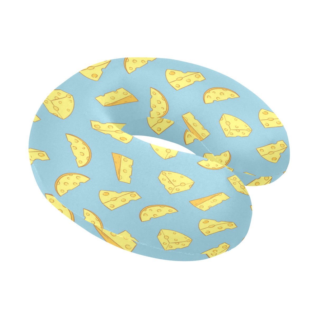 Cheese Pattern Print Design 04 U-Shaped Travel Neck Pillow