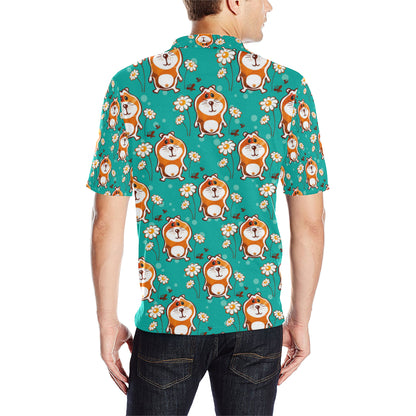 Hamster Pattern Print Design 01 Men Polo Shirt