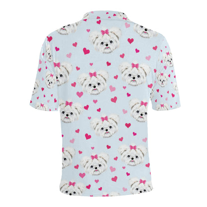 Maltese Pattern Print Design 03 Men Polo Shirt
