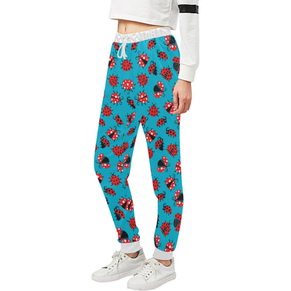 Ladybug Action Print Pattern Unisex Sweatpants