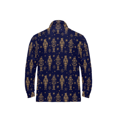 Nutcracker Pattern Print Design A05 Long Sleeve Polo Shirt For Men's