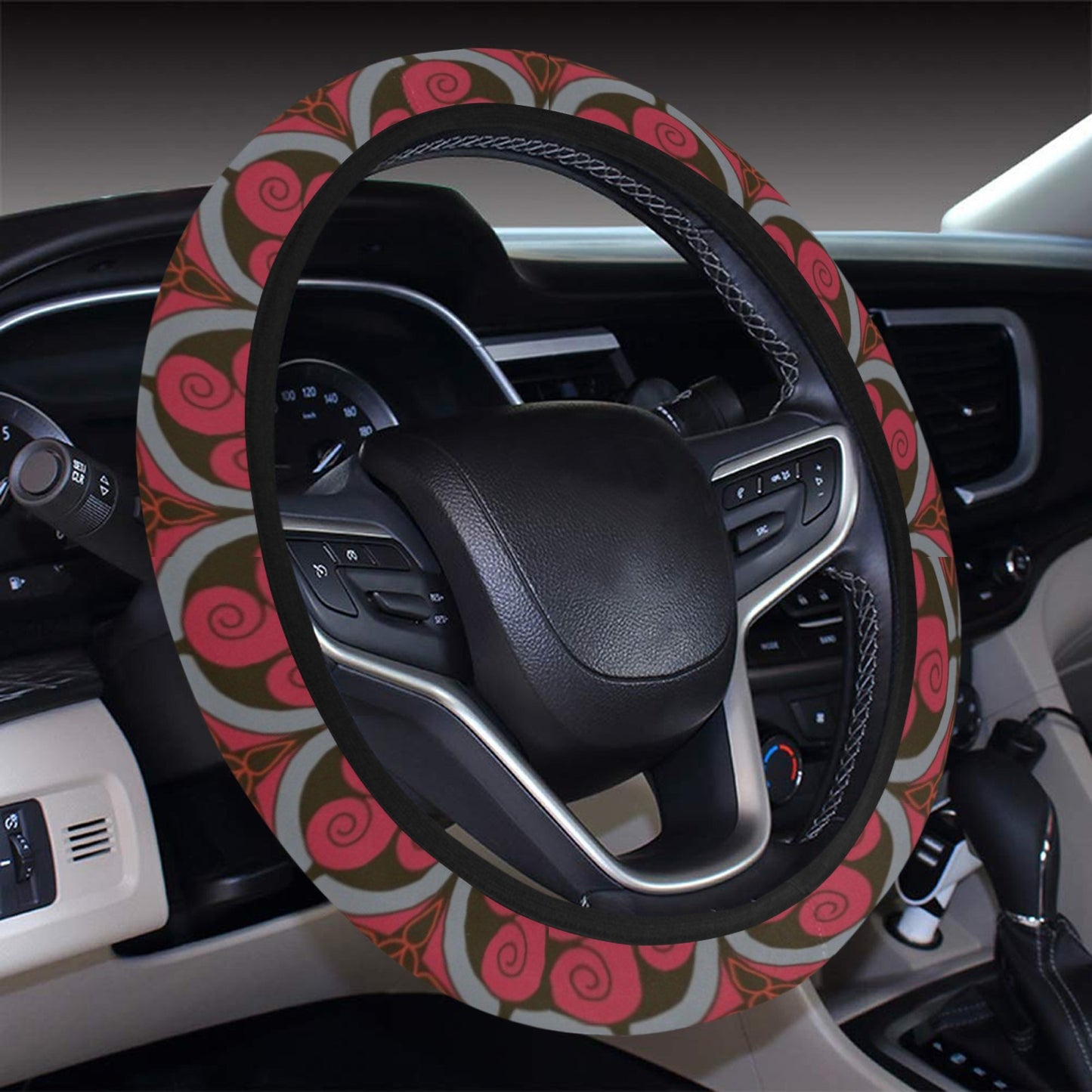 Vikings Print Design LKS301 Steering Wheel Cover with Elastic Edge