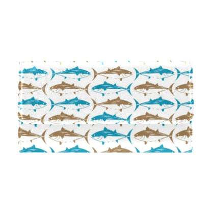 Tuna Fish Print Design LKS301 Women's Trifold Wallet