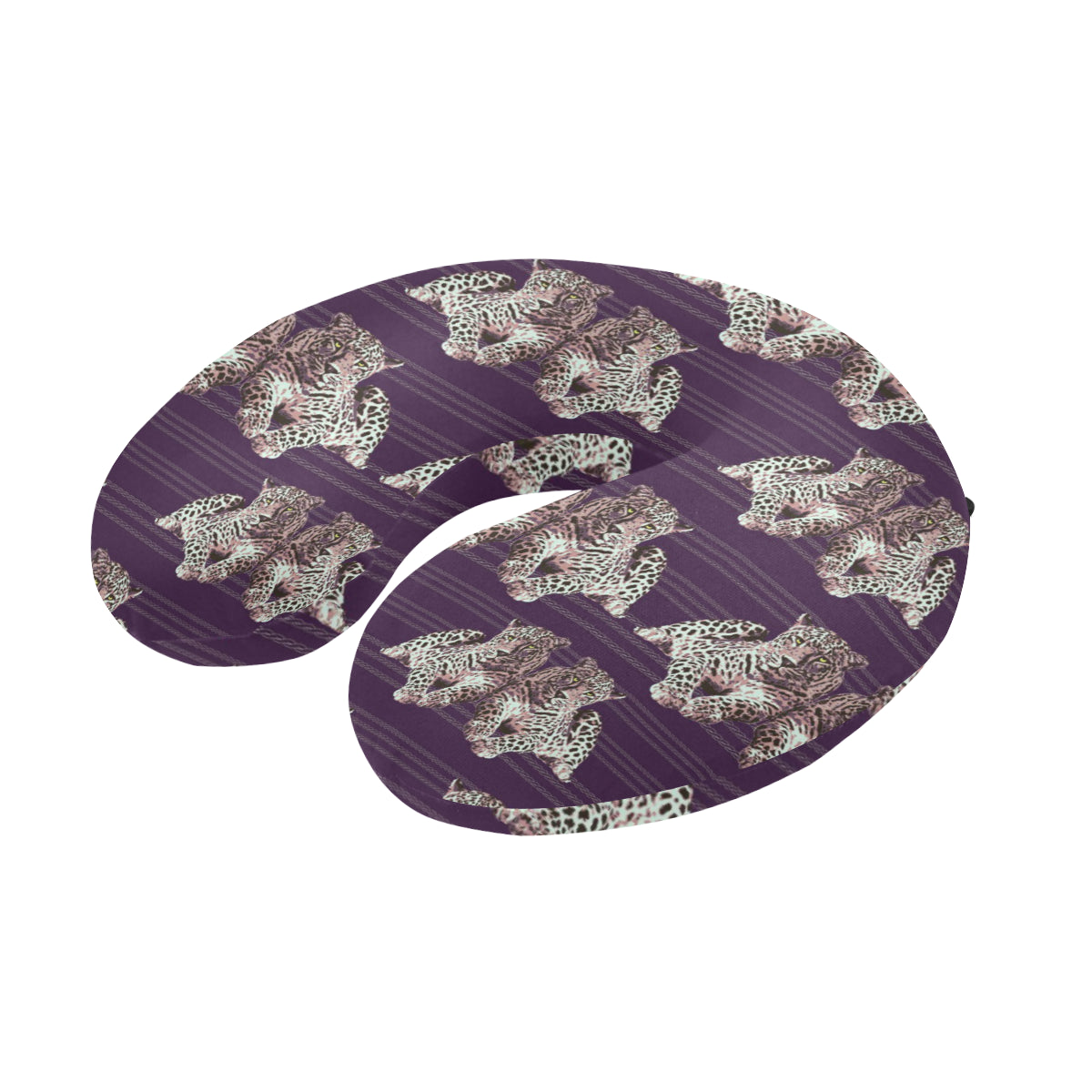 Leopard Pattern Print Design 01 U-Shaped Travel Neck Pillow