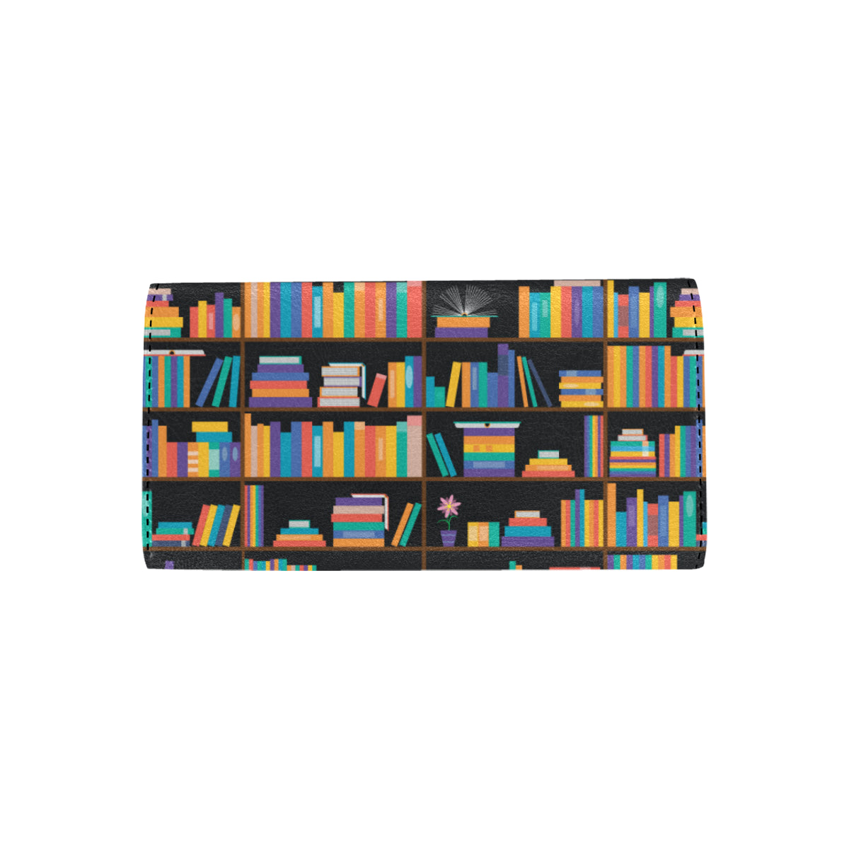 Book Pattern Print Design 05 Women's Trifold Wallet