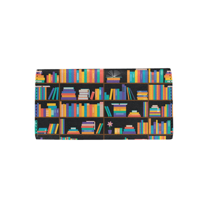 Book Pattern Print Design 05 Women's Trifold Wallet