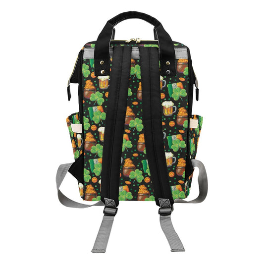 St Patricks Day Print Design LKS303 Diaper Bag Backpack