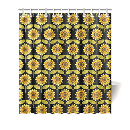 Sunflower Pattern Print Design SF015 Shower Curtain