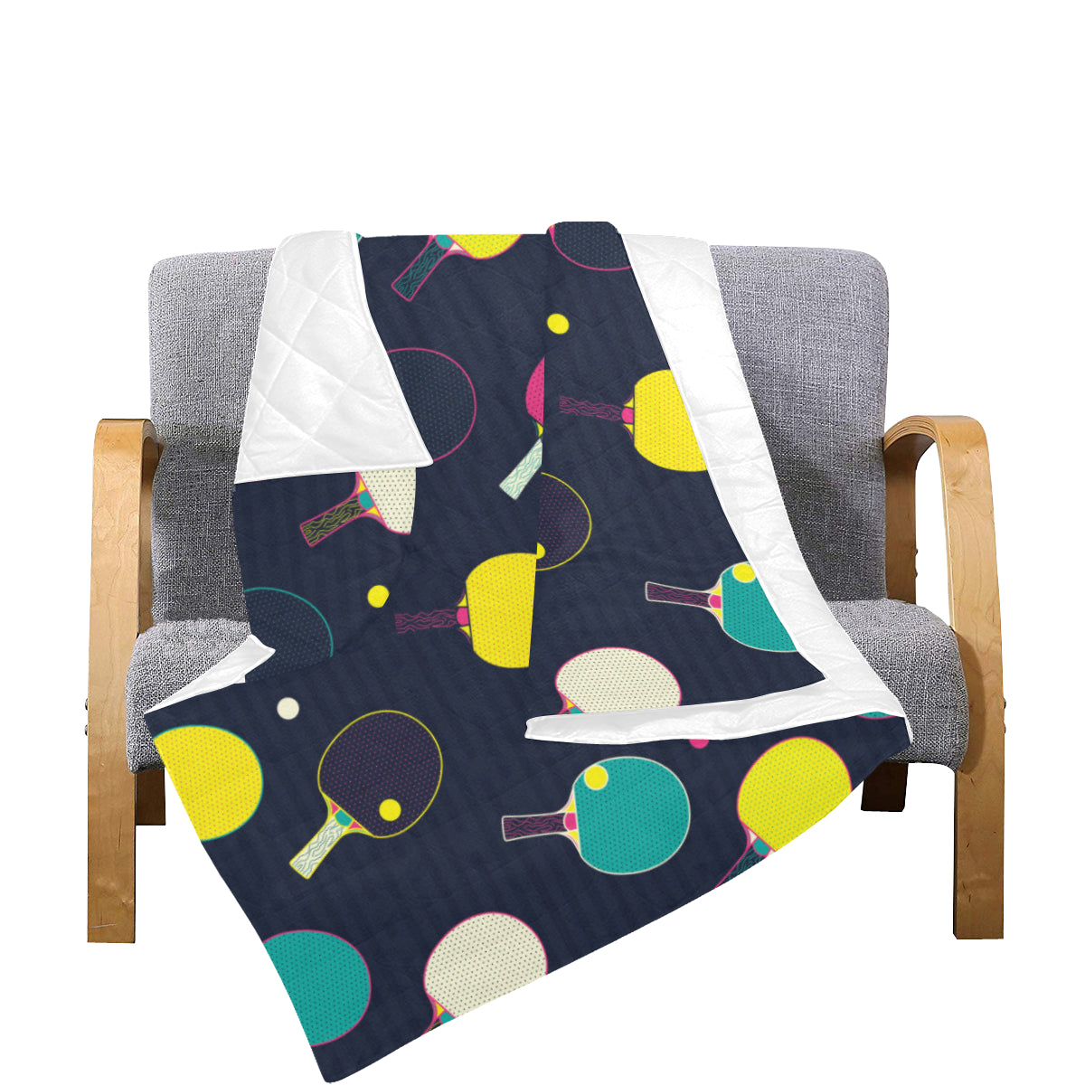 Ping Pong Pattern Print Design A04 Premium Quilt